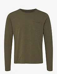 Blend - BHNICOLAI tee l.s. - langærmede t-shirts - dusty green - 1