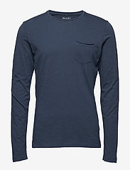 Blend - BHNICOLAI tee l.s. - laisvalaikio marškinėliai - midnight blue - 0