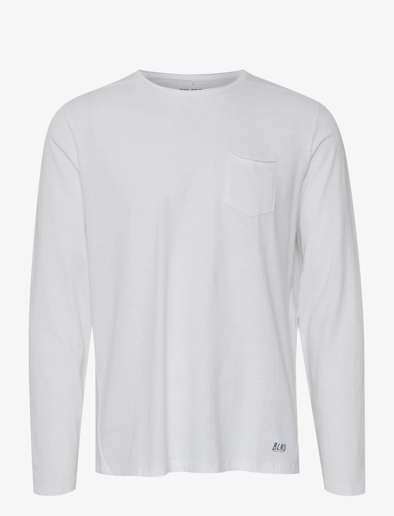 Blend - BHNICOLAI tee l.s. - long-sleeved t-shirts - white - 1