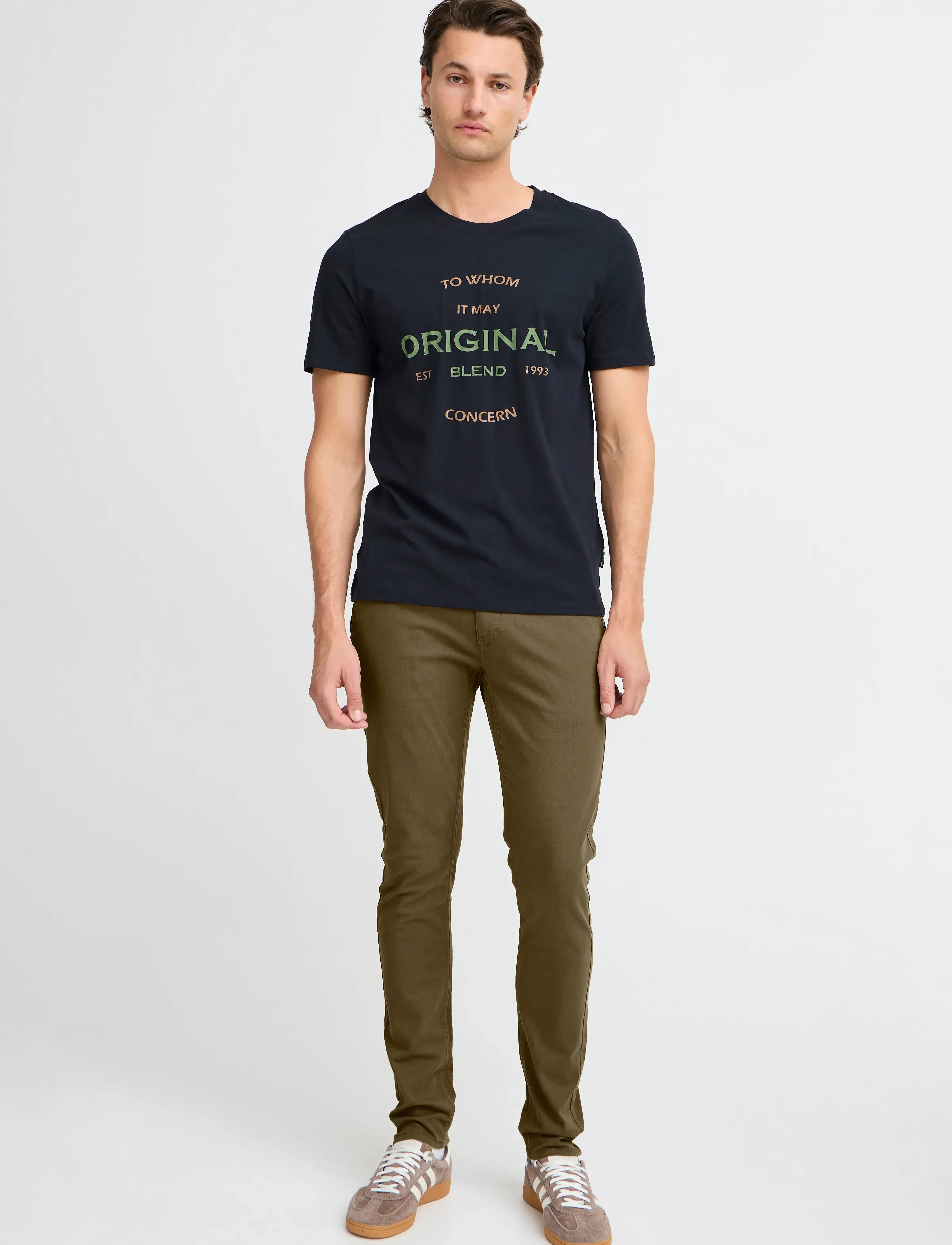 Blend BHNATAN PANTS - Tøj - OLIVE NIGHT GREEN / green