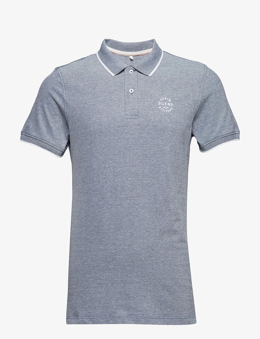 Blend - BHNATE POLO NOOS - short-sleeved polos - denim blue - 2