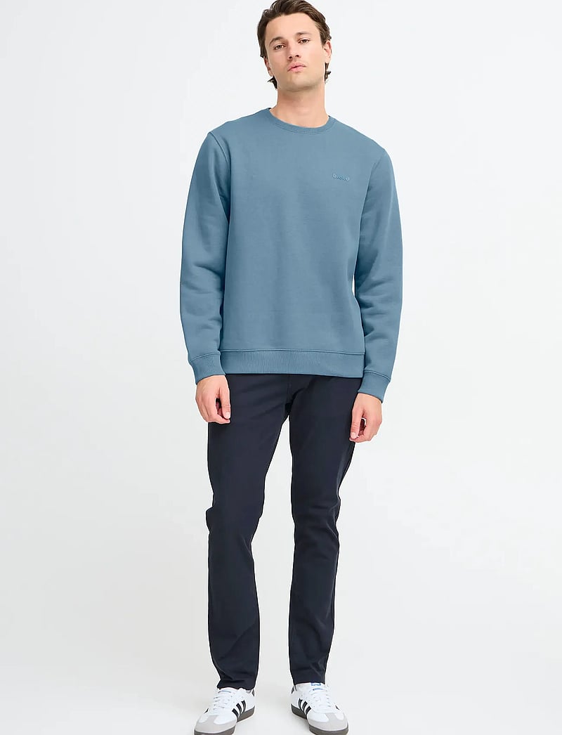 Blend - BHDOWNTON CREW NECK SWEAT NOOS - kollektioner - bluestone - 0