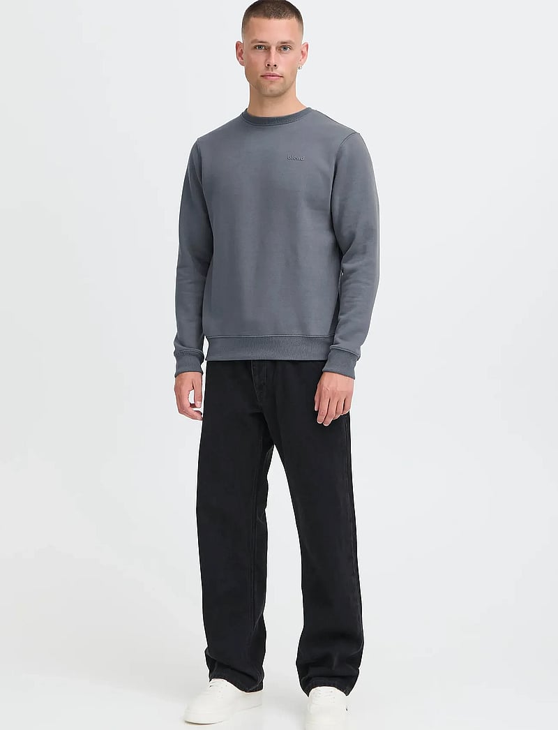 Blend - BHDOWNTON CREW NECK SWEAT NOOS - kollektioner - iron gate - 0