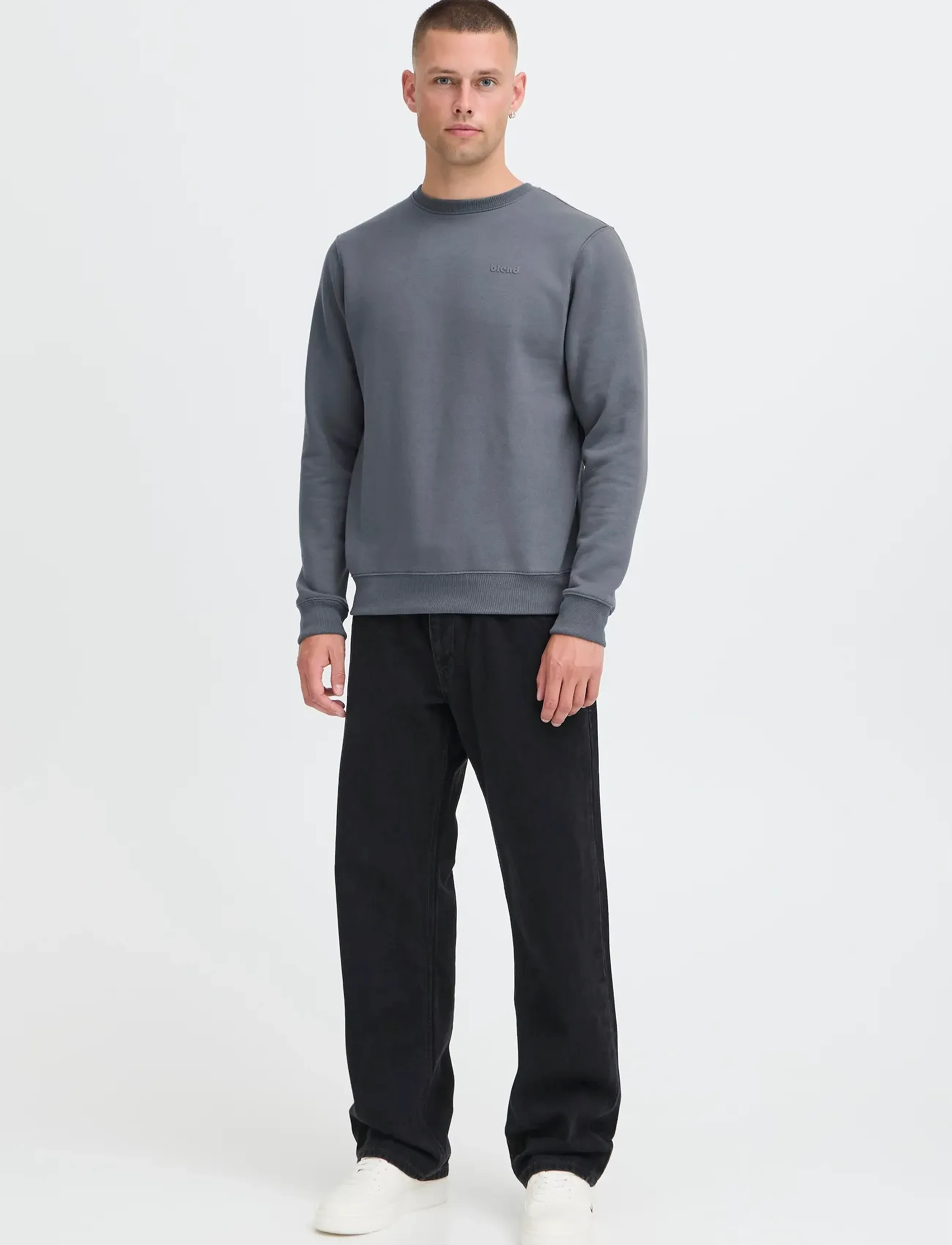 Blend BHDOWNTON CREWNECK - Tøj - IRON GATE / grey