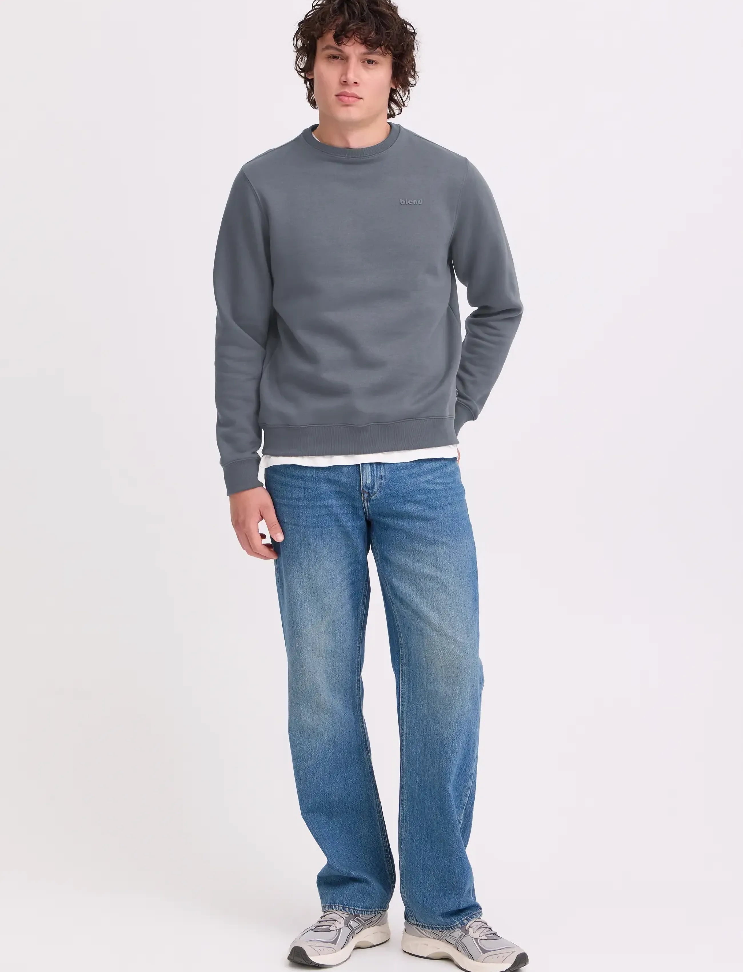Blend BHDOWNTON CREWNECK - Sweatshirts - IRON GATE / grey