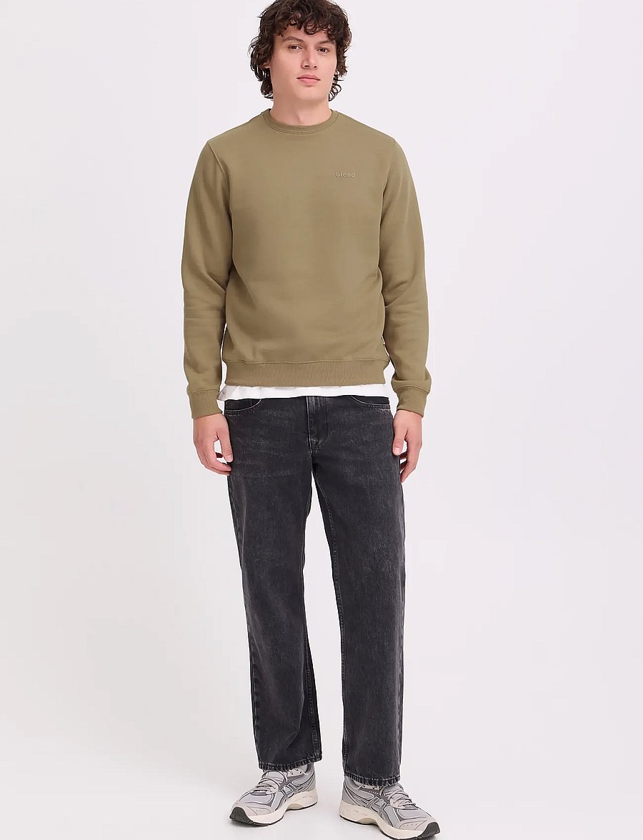 Blend - BHDOWNTON CREWNECK - sweatshirts - lead gray - 0