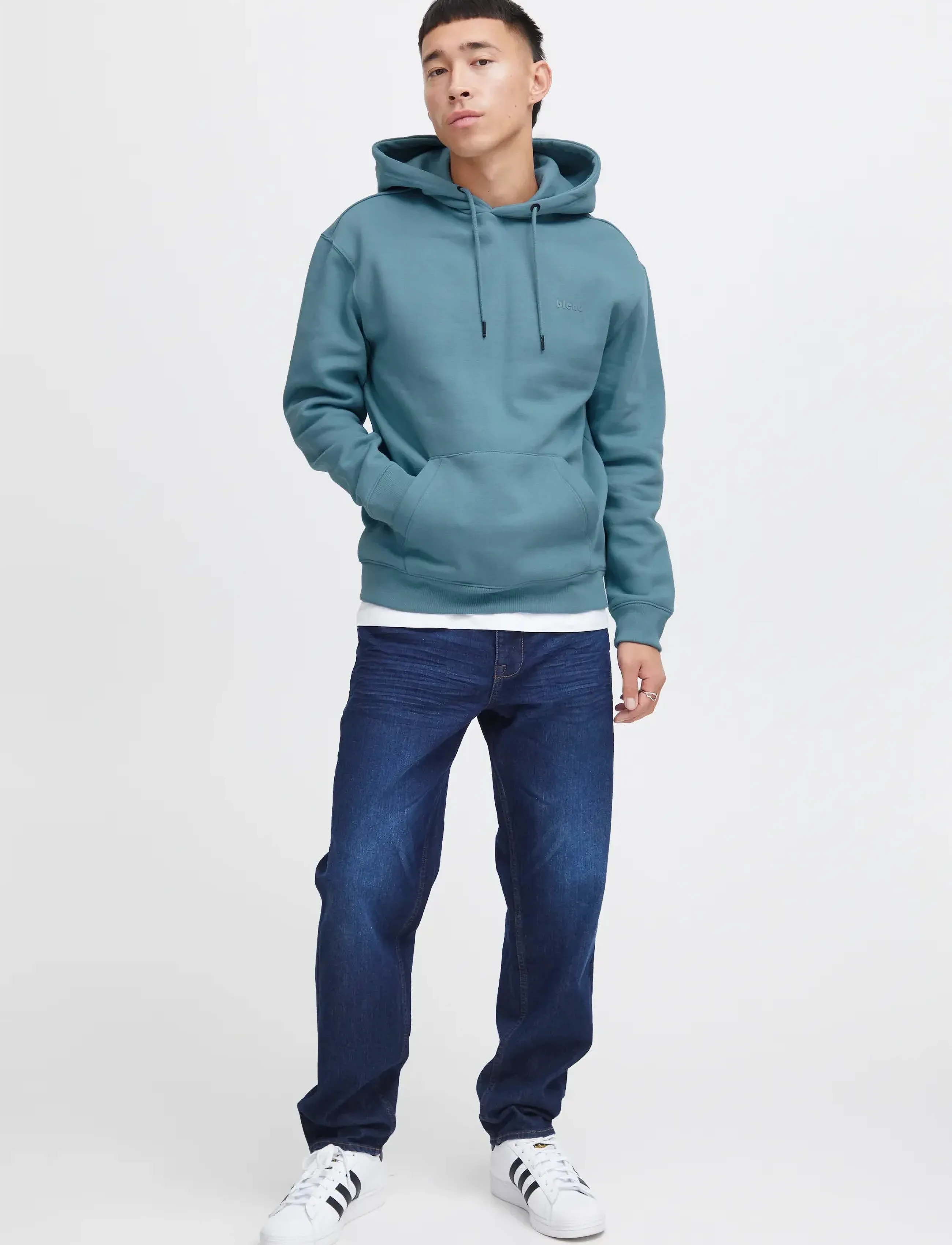 Blend BHDOWNTON HOOD SWEAT - Kapuzenpullover - BLUESTONE / blue