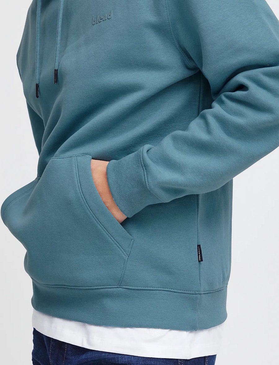 Blend - BHDOWNTON HOOD SWEAT - kapuzenpullover - bluestone - 5