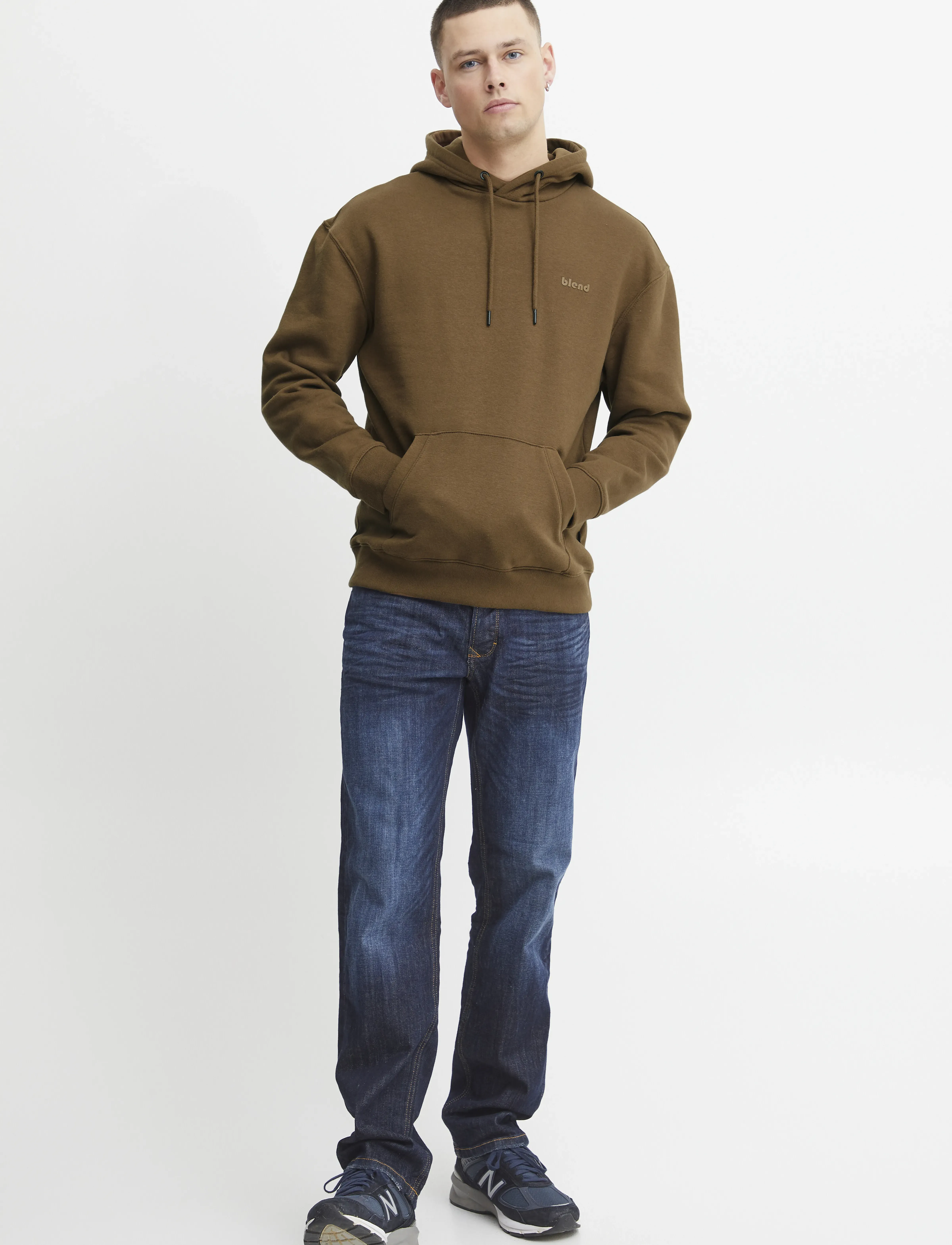 Blend BHDOWNTON HOOD SWEAT - Kapuzenpullover - COFFEE LIQUEÚR / khaki/green