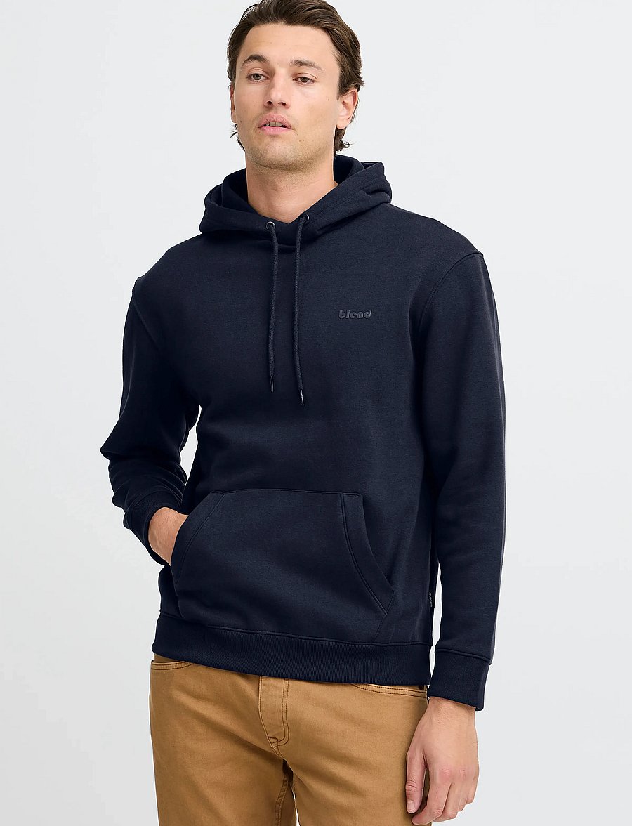 Blend - BHDOWNTON HOOD SWEAT - hoodies - dark navy - 4