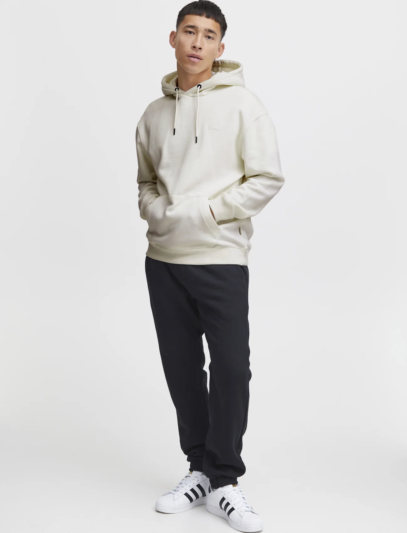 Blend - BHDOWNTON Hood sweatshirt - hoodies - egret - 0