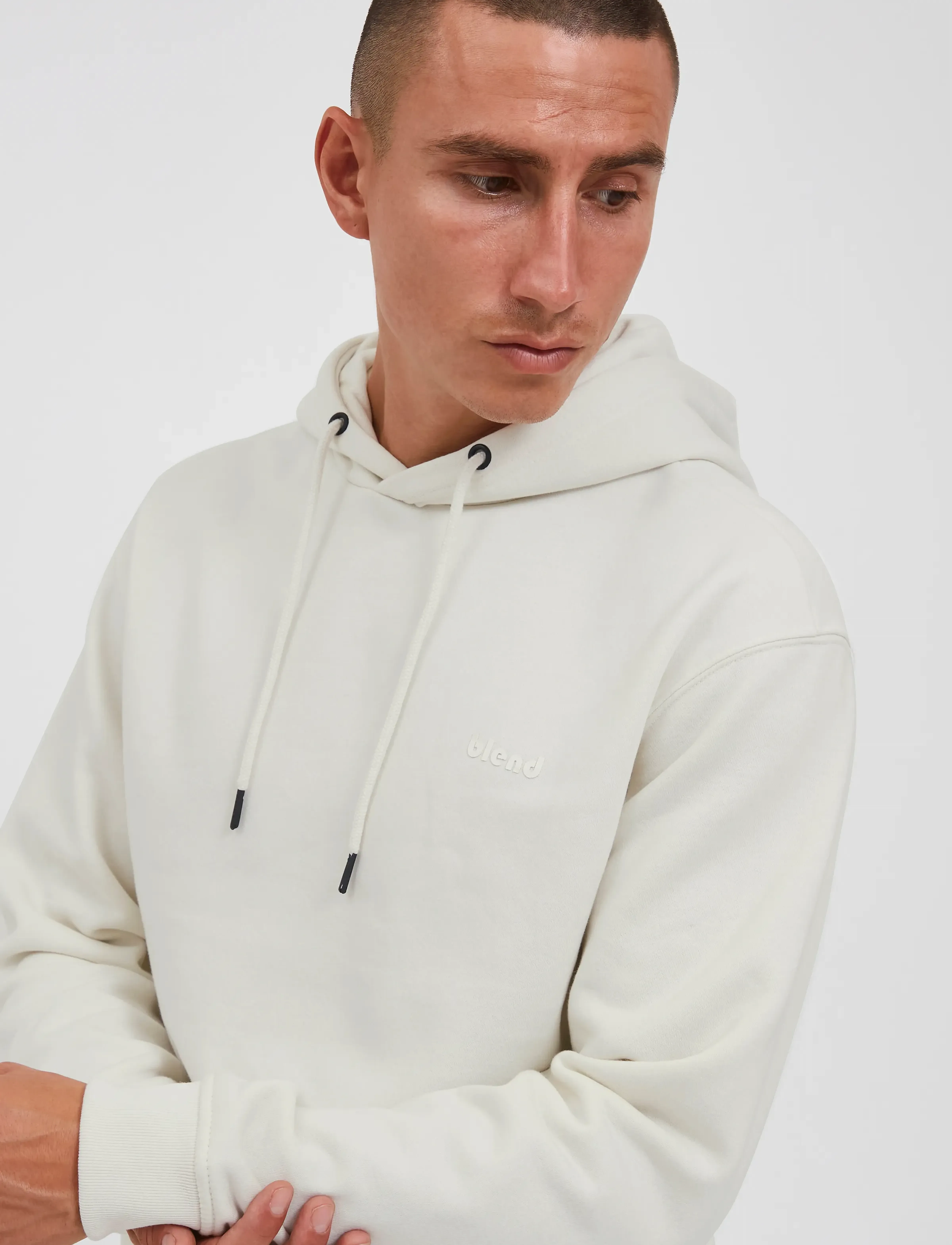 Blend - BHDOWNTON HOOD SWEAT - hoodies - egret - 5