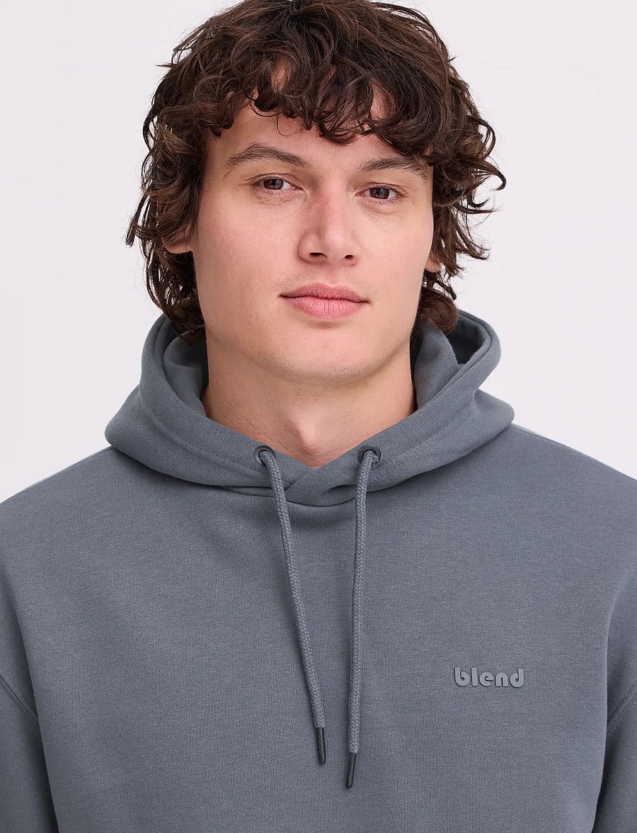 Blend - BHDOWNTON HOOD SWEAT - hoodies - iron gate - 4