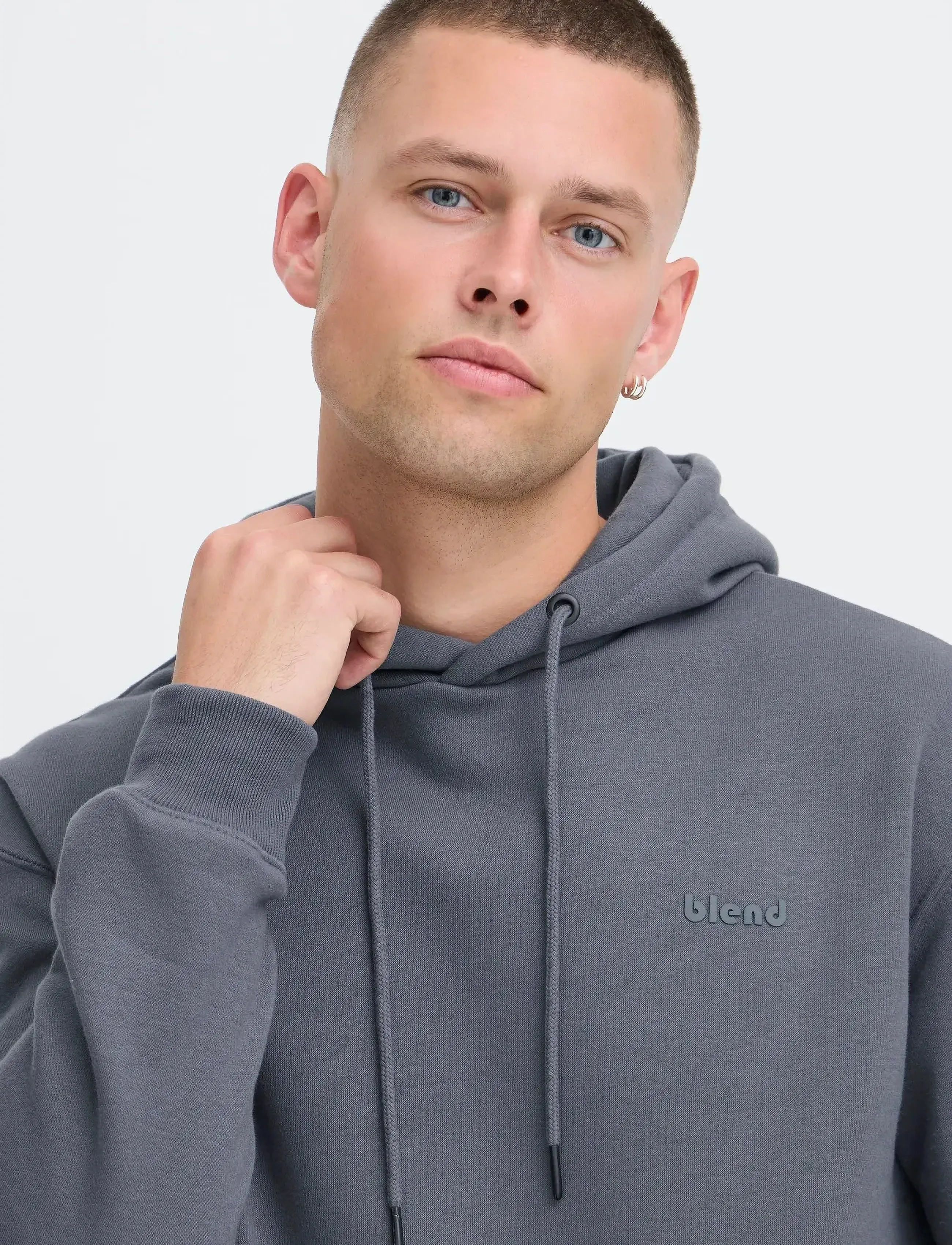 Blend - BHDOWNTON HOOD SWEAT - hoodies - iron gate - 5
