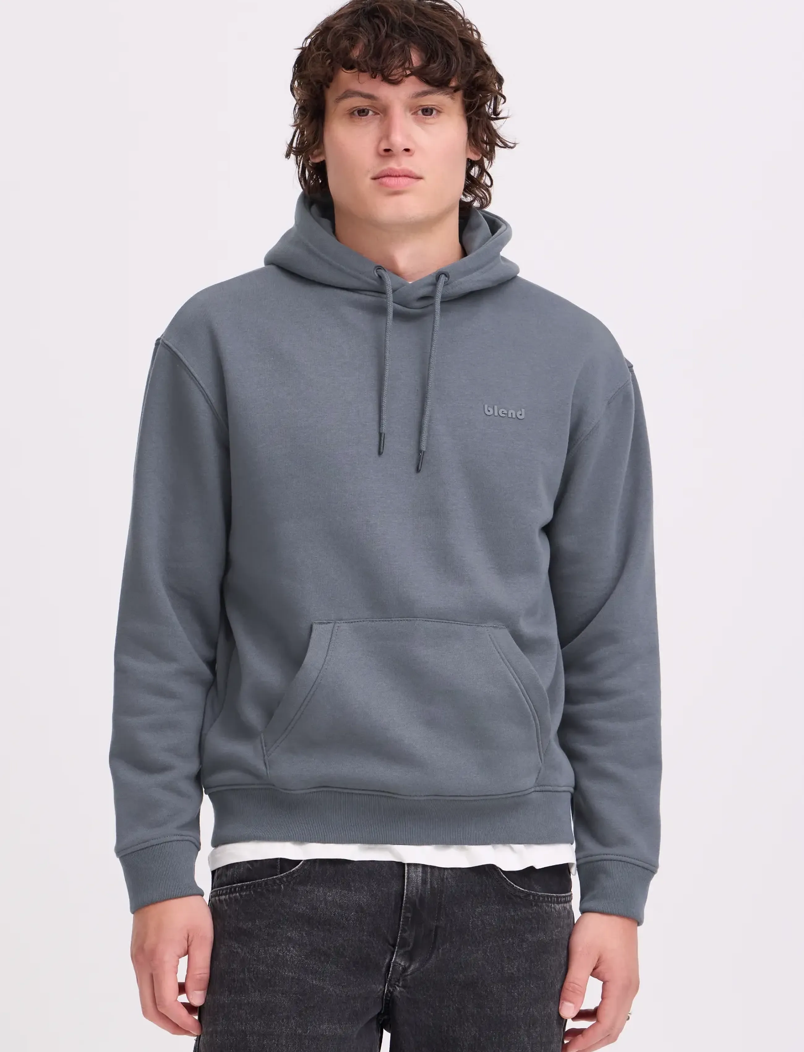 Blend - BHDOWNTON HOOD SWEAT - hoodies - iron gate - 5