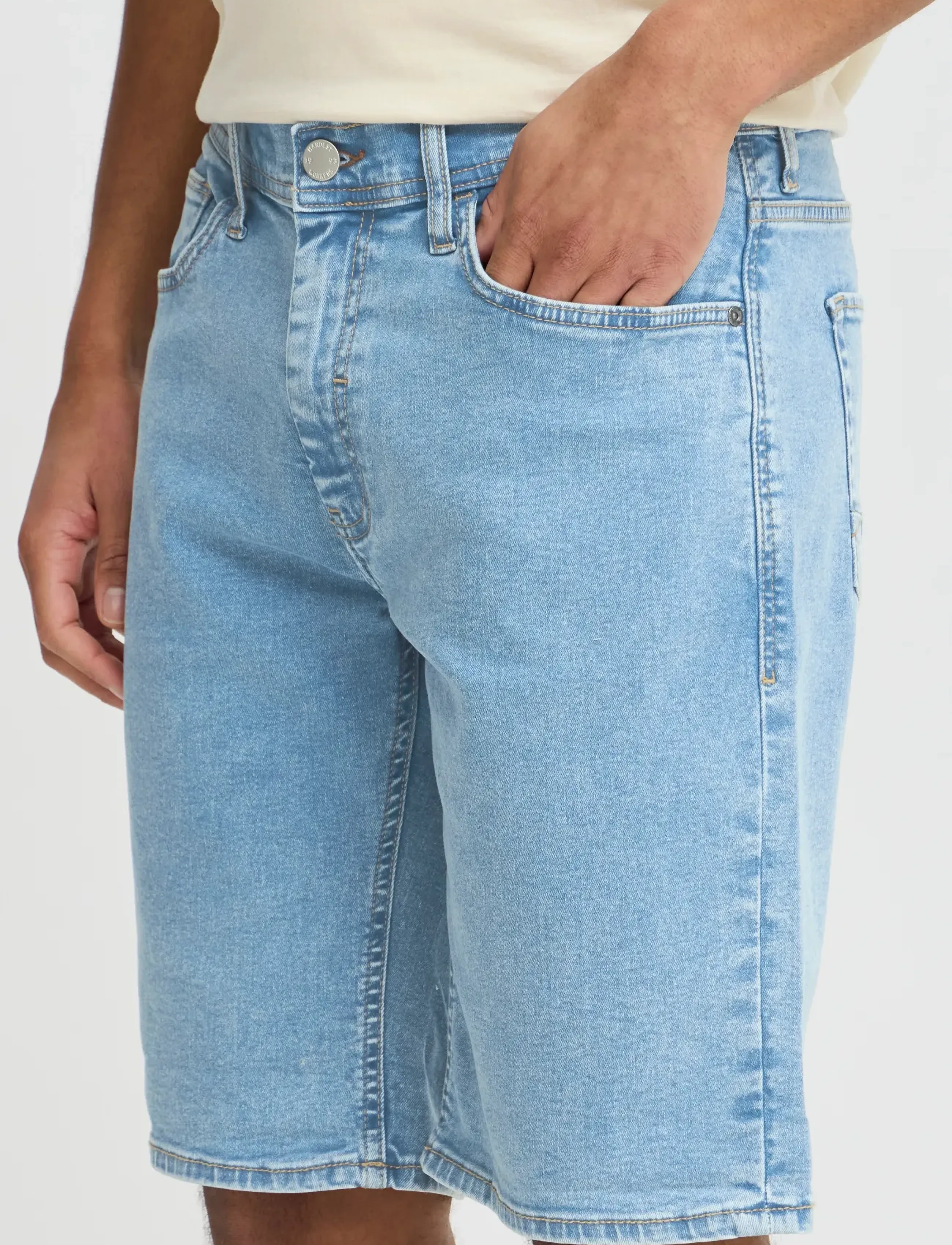 Blend - BHTWISTER 3326 S/REG NOOS - jorts - denim unwashed light blue - 4