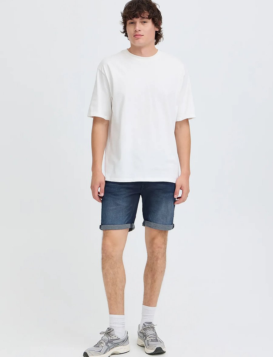 Blend - BHTWISTER 3326 S/REG NOOS - jeansshorts - denim dark blue - 0