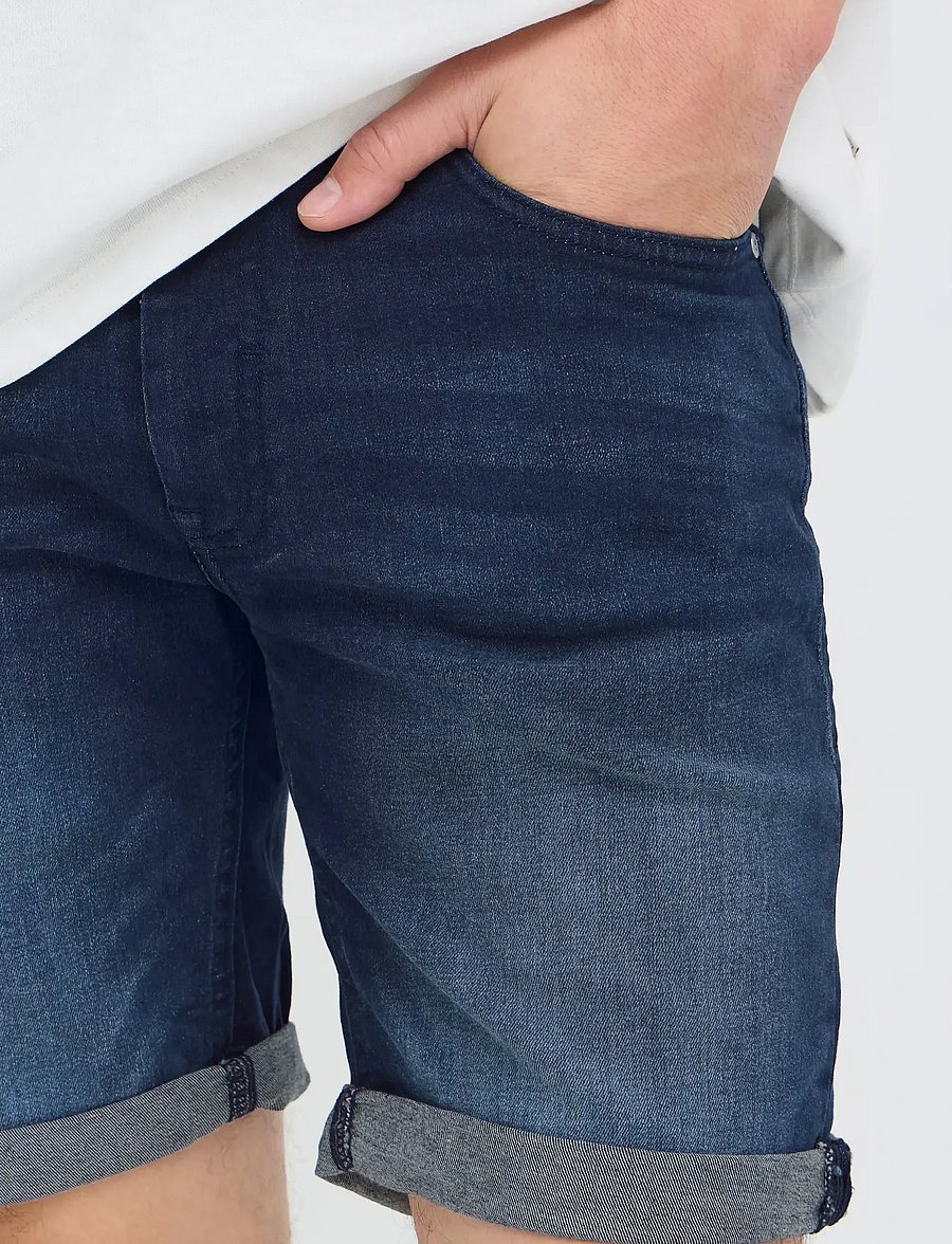 Blend - BHTWISTER 3326 S/REG NOOS - jeansshorts - denim dark blue - 4