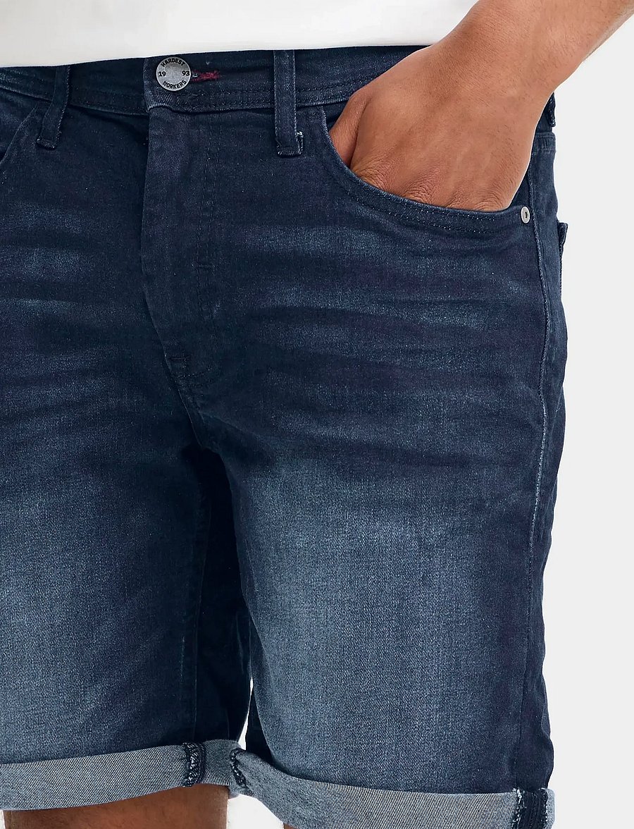 Blend - BHTWISTER 3326 S/REG NOOS - short en jean - denim dark blue - 4