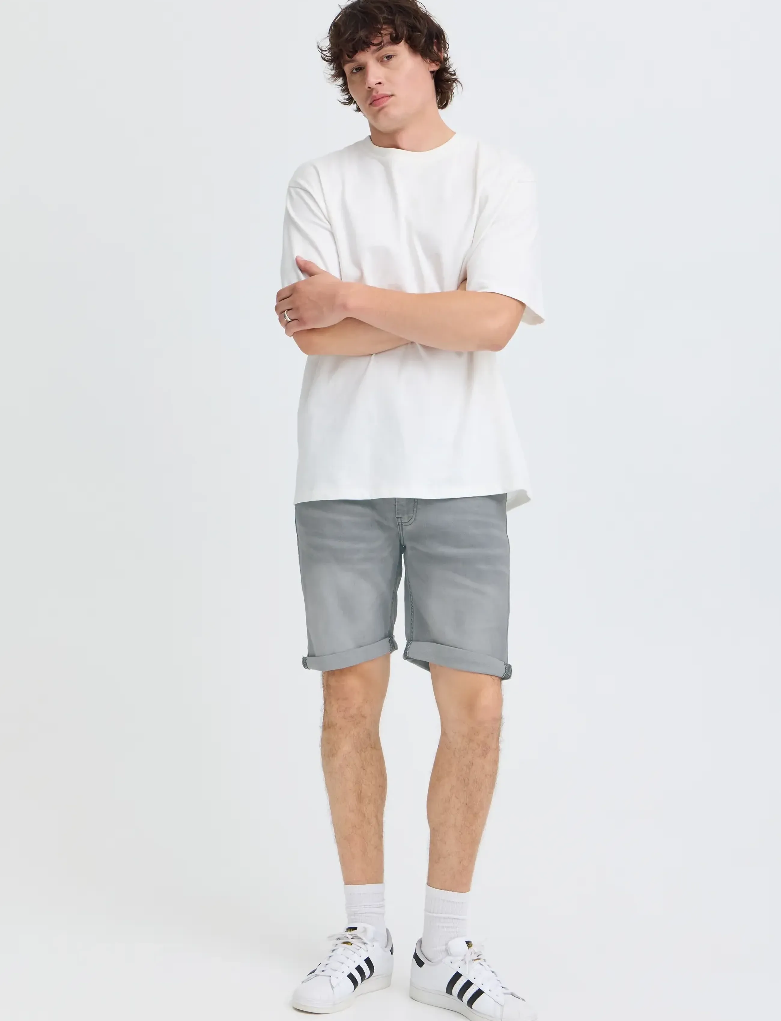 Blend - BHTWISTER 3326 S/REG NOOS - denim shorts - denim lightgrey-23 - 0