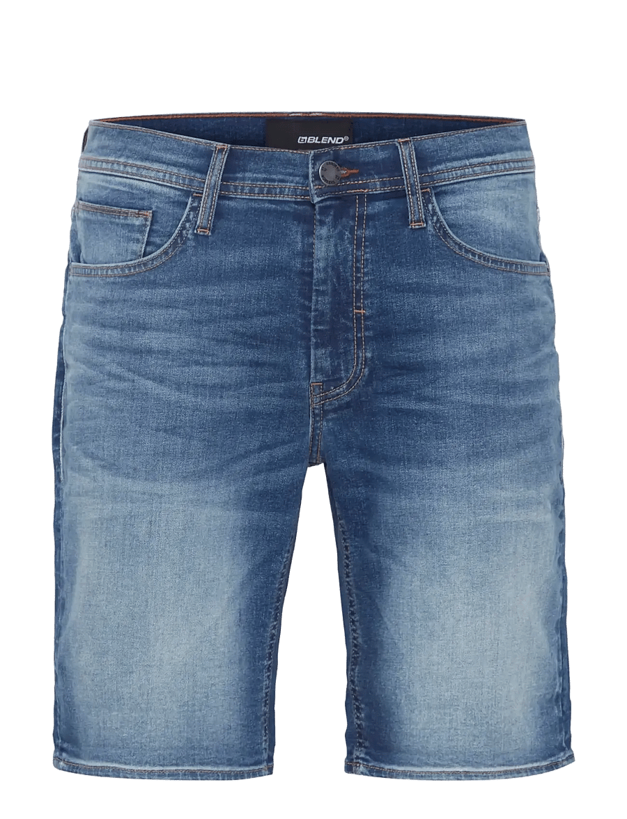 Blend - BHTWISTER 3326 S/REG NOOS - jeans shorts - denim middle blue - 1