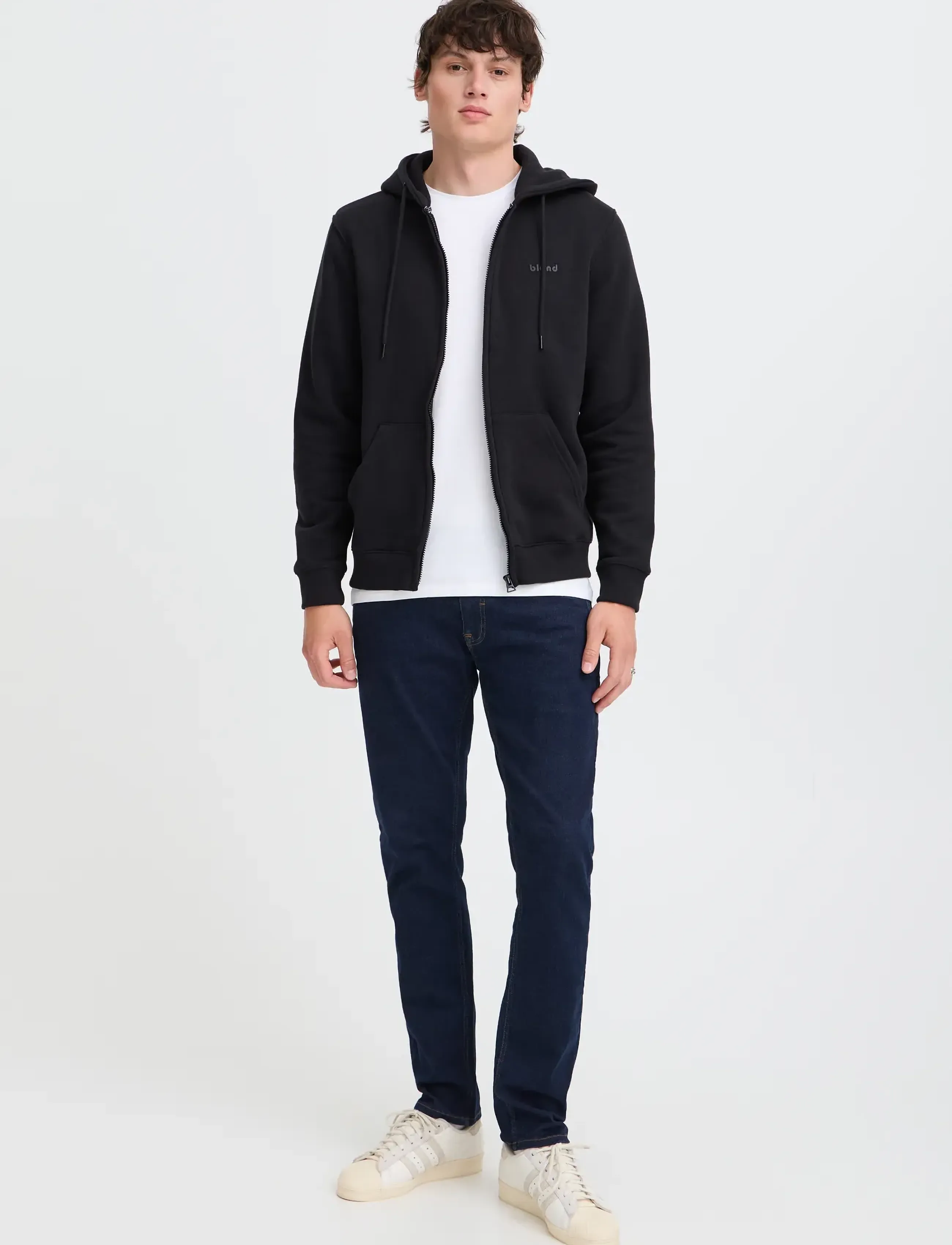 Blend BHDOWNTON FULLZIP SWEAT - Looks for less - BLACK / black