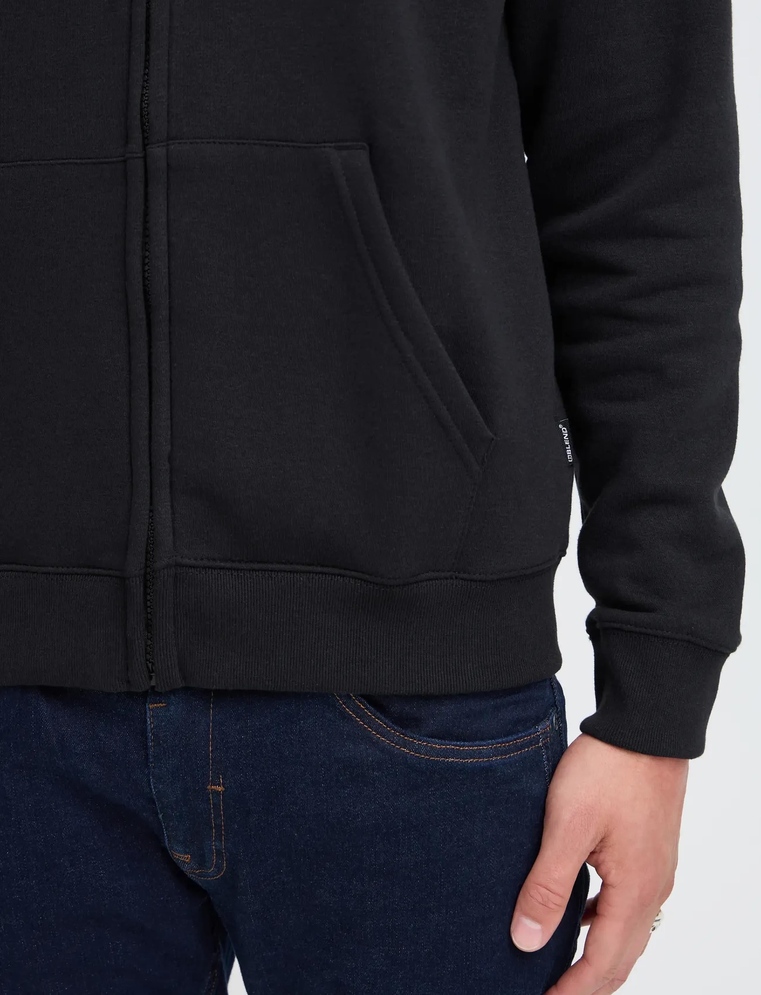 Blend - BHDOWNTON FULLZIP SWEAT - kapuutsiga pusad - black - 4