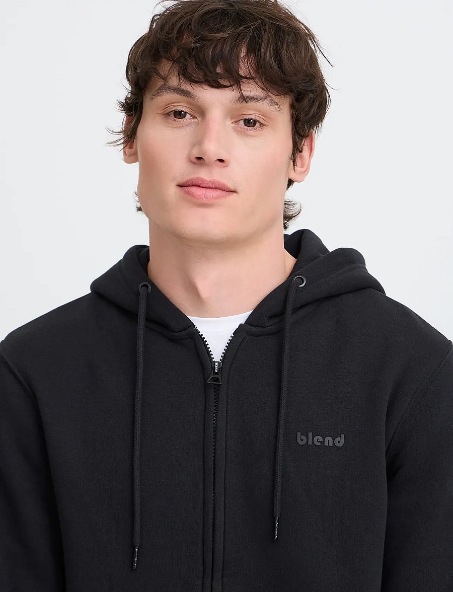 Blend - BHDOWNTON FULLZIP SWEAT - hoodies - black - 3