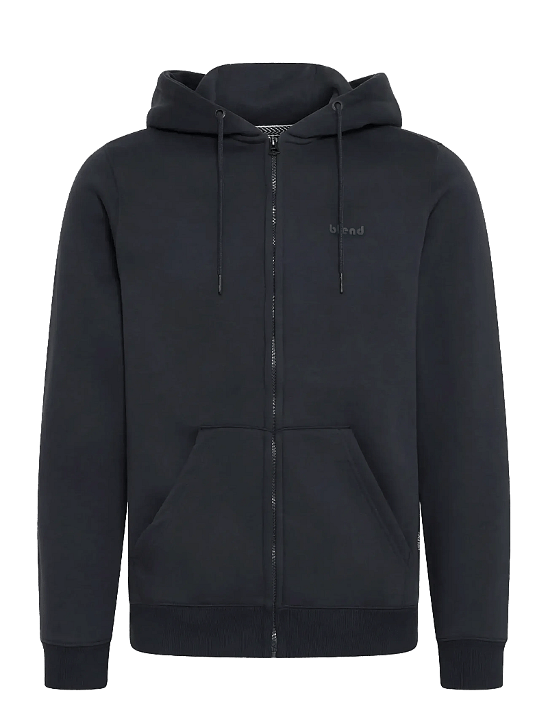 Blend - BHDOWNTON FULLZIP SWEAT - hættetrøjer - dark navy - 1