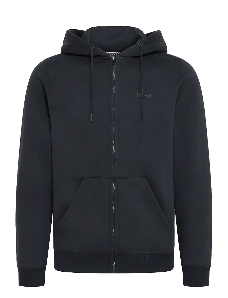 Blend - BHDOWNTON FULLZIP SWEAT - kapuzenpullover - dark navy - 1