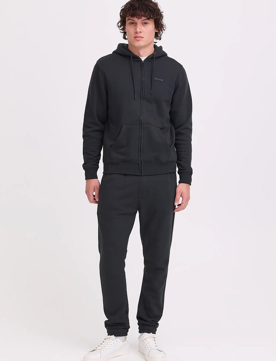 Blend - BHDOWNTON FULLZIP SWEAT - kapuzenpullover - dark navy - 0