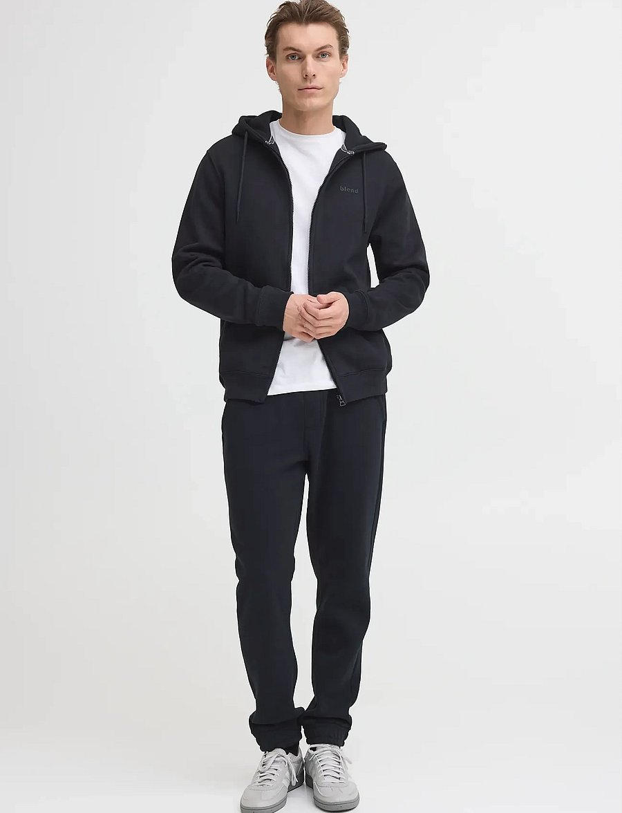 Blend - BHDOWNTON FULLZIP SWEAT - kapuzenpullover - dark navy - 0