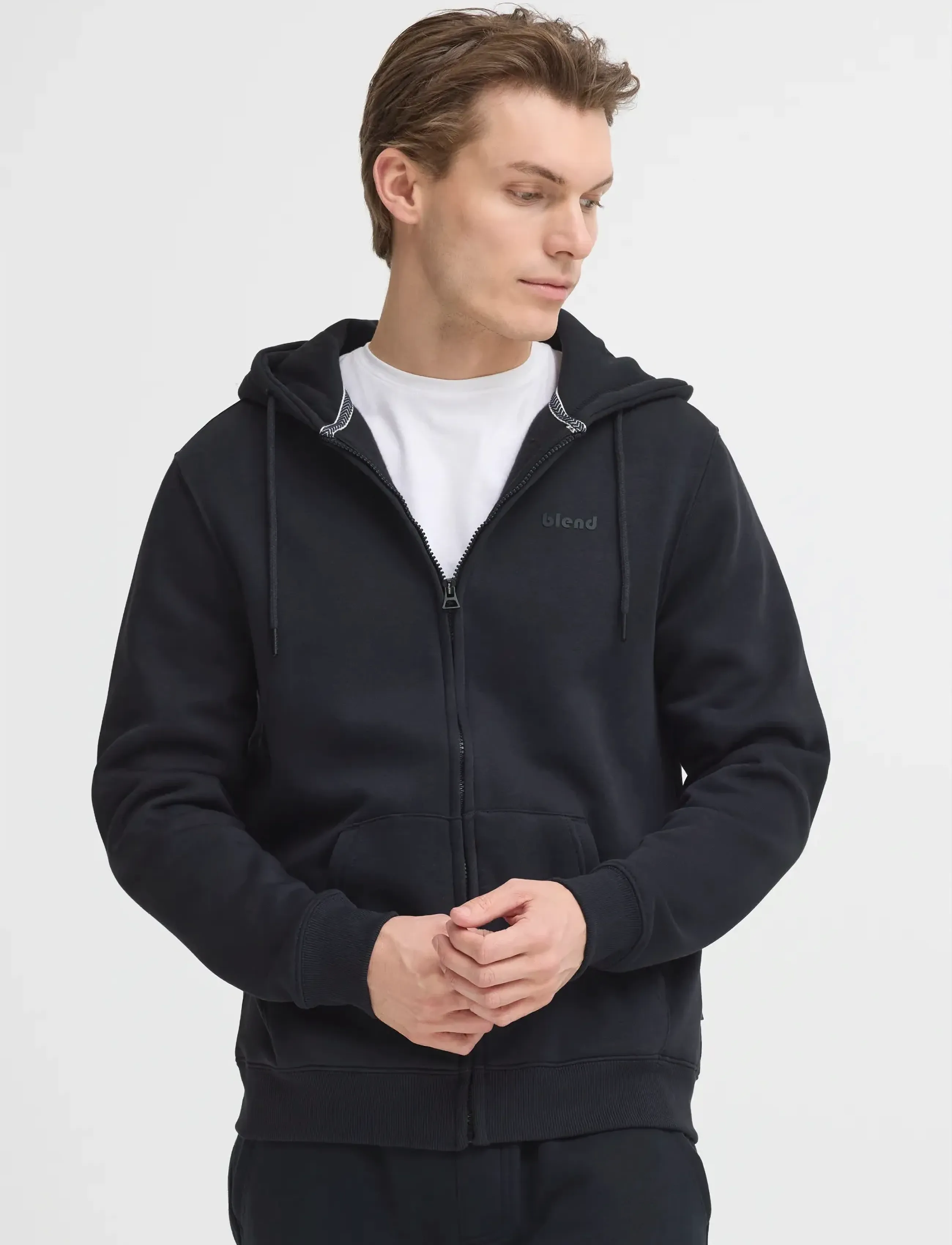 Blend - BHDOWNTON FULLZIP SWEAT - sweatshirts - dark navy - 4