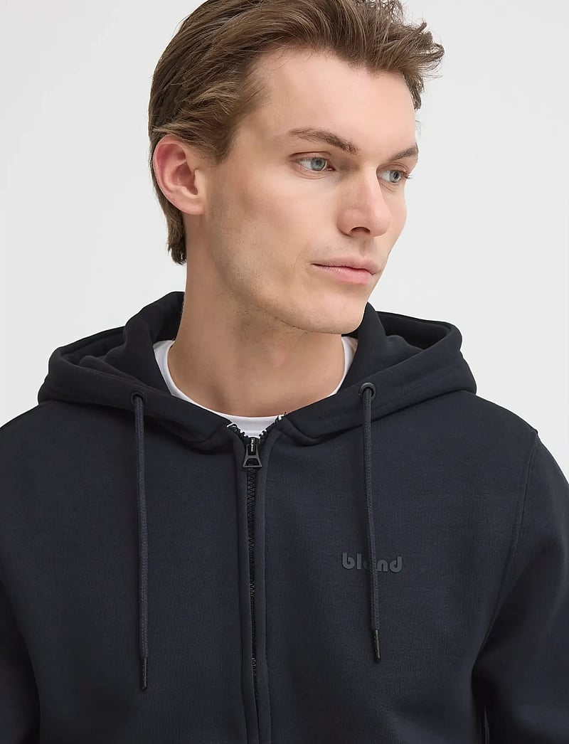 Blend - BHDOWNTON FULLZIP SWEAT - hættetrøjer - dark navy - 5