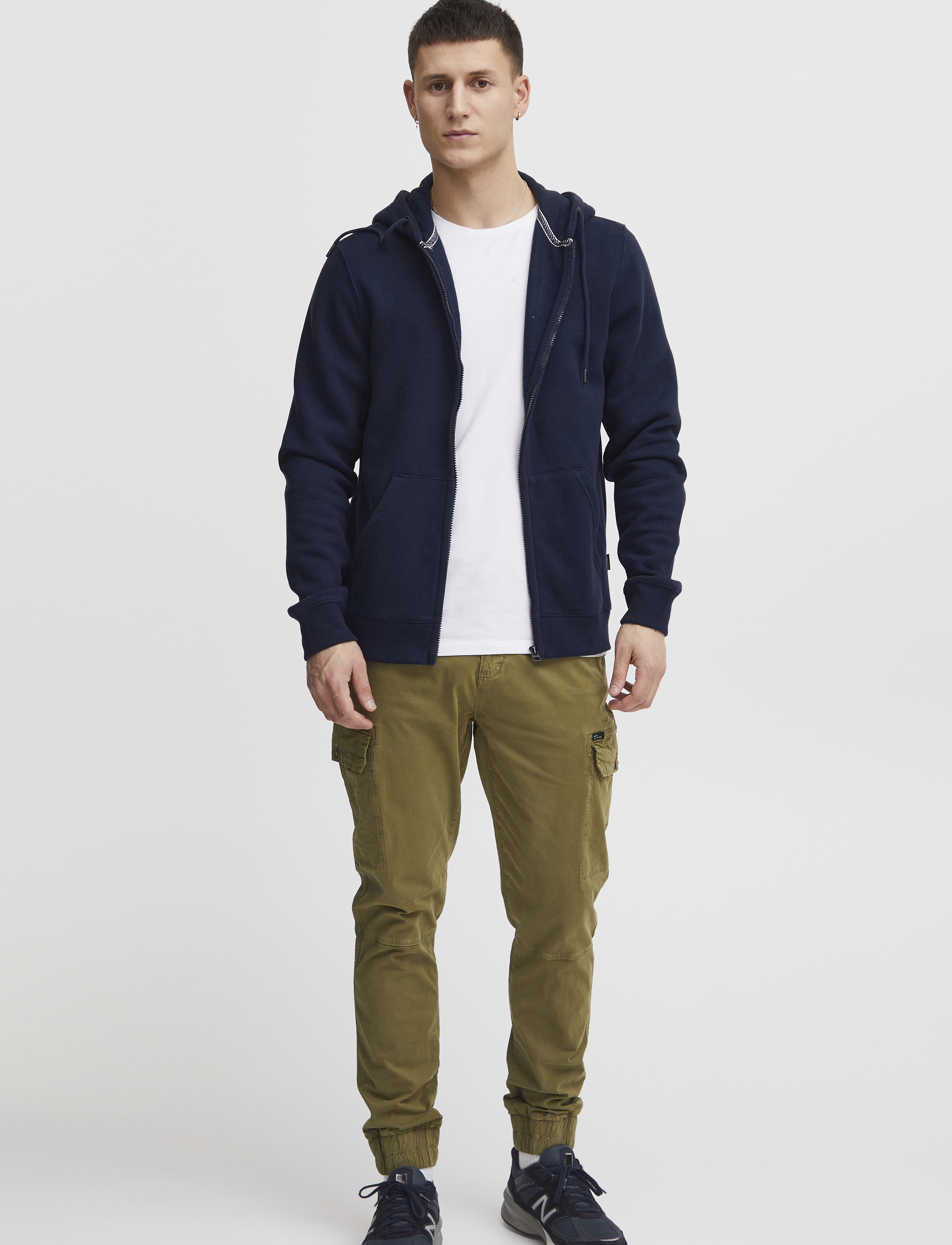Blend - BHDOWNTON FULLZIP SWEAT - sweatshirts - dress blues - 0