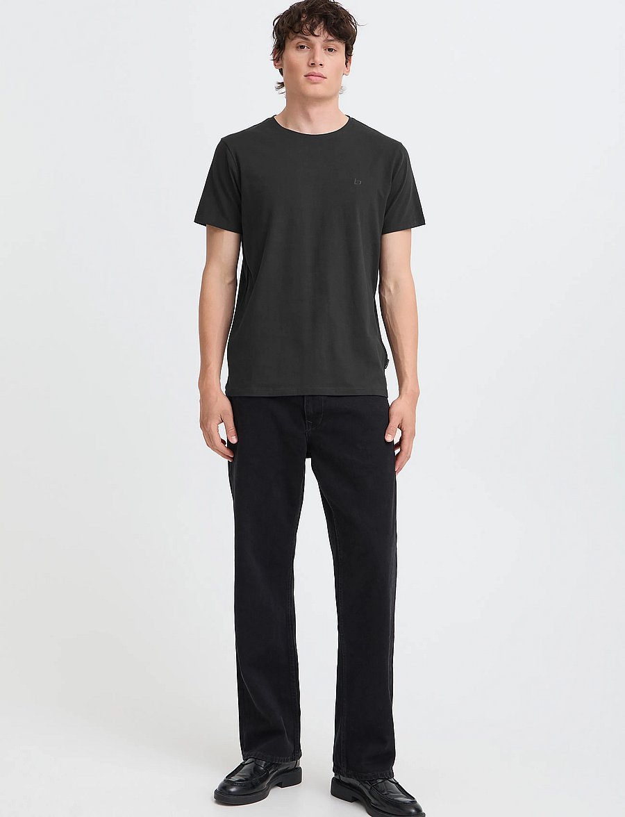 Blend - BHDINTON LOGO TEE CREW - lühikeste varrukatega t-särgid - black - 0