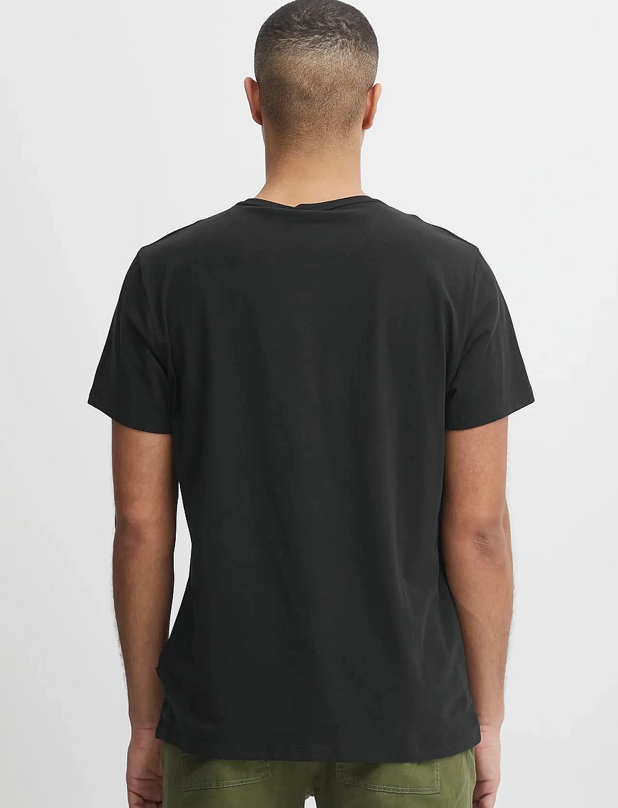 Blend - BHDINTON LOGO TEE CREW - lühikeste varrukatega t-särgid - black - 4