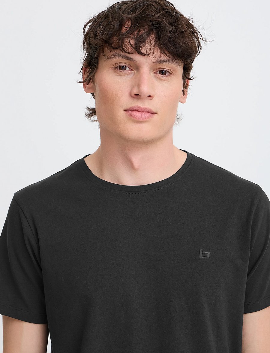 Blend - BHDINTON LOGO TEE CREW - lühikeste varrukatega t-särgid - black - 5