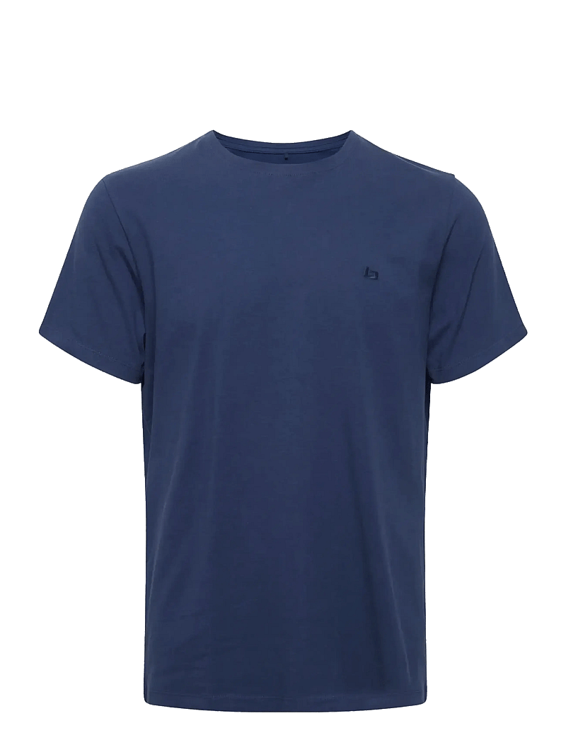 Blend - BHDINTON LOGO TEE CREW - kortærmede t-shirts - dress blues - 1