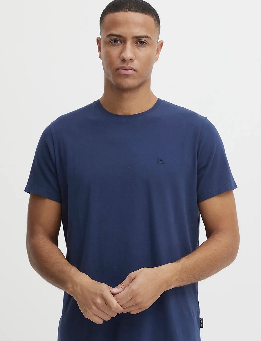 Blend - BHDINTON LOGO TEE CREW - lühikeste varrukatega t-särgid - dress blues - 3