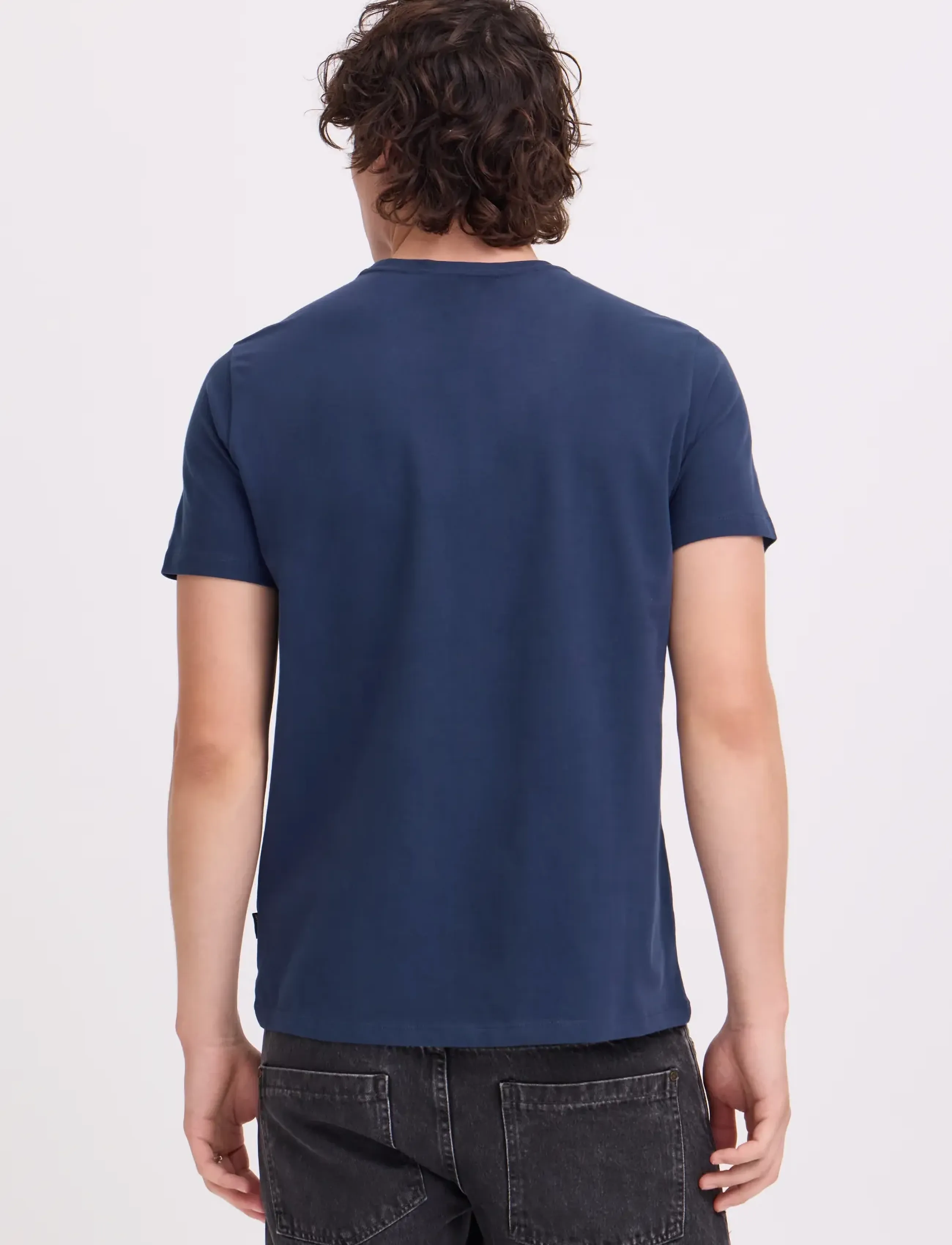 Blend - BHDINTON LOGO TEE CREW - short-sleeved t-shirts - dress blues - 3
