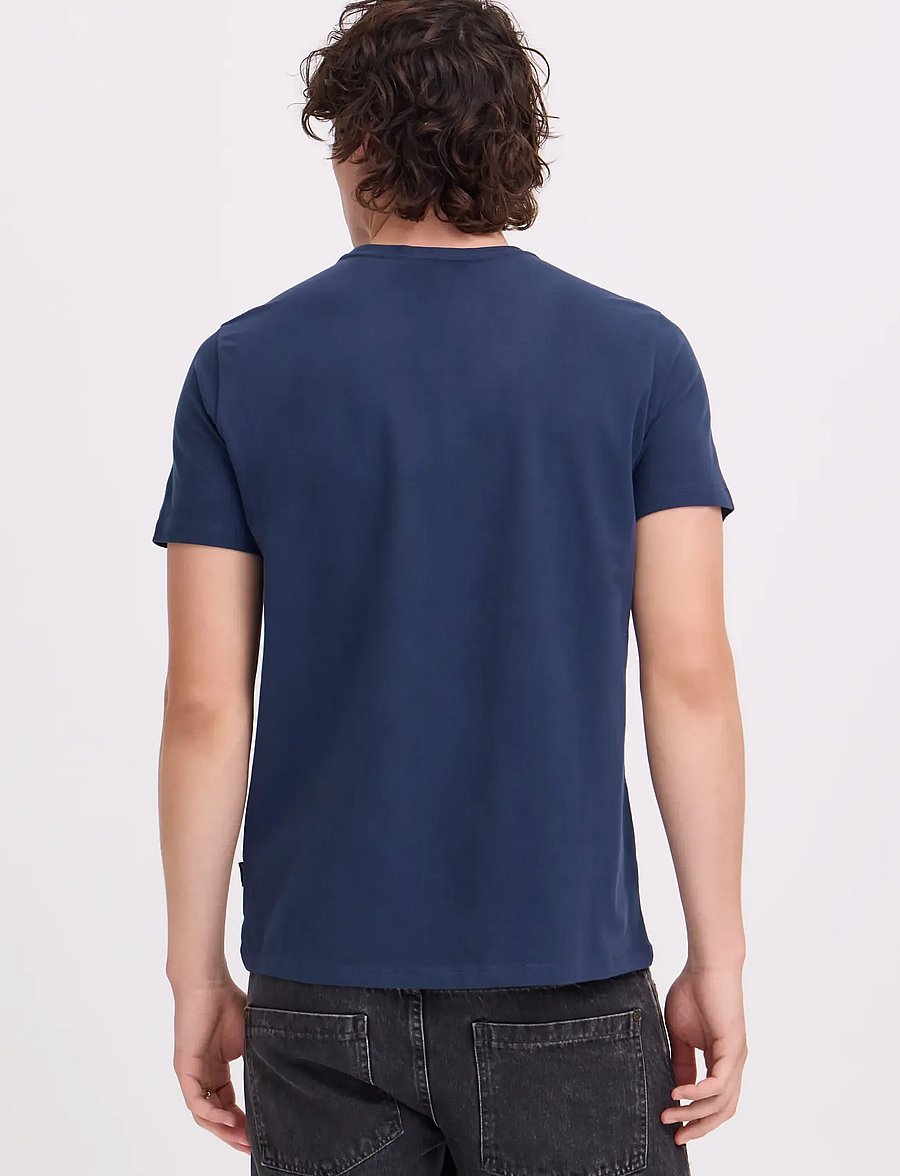 Blend - BHDINTON LOGO TEE CREW - short-sleeved t-shirts - dress blues - 3