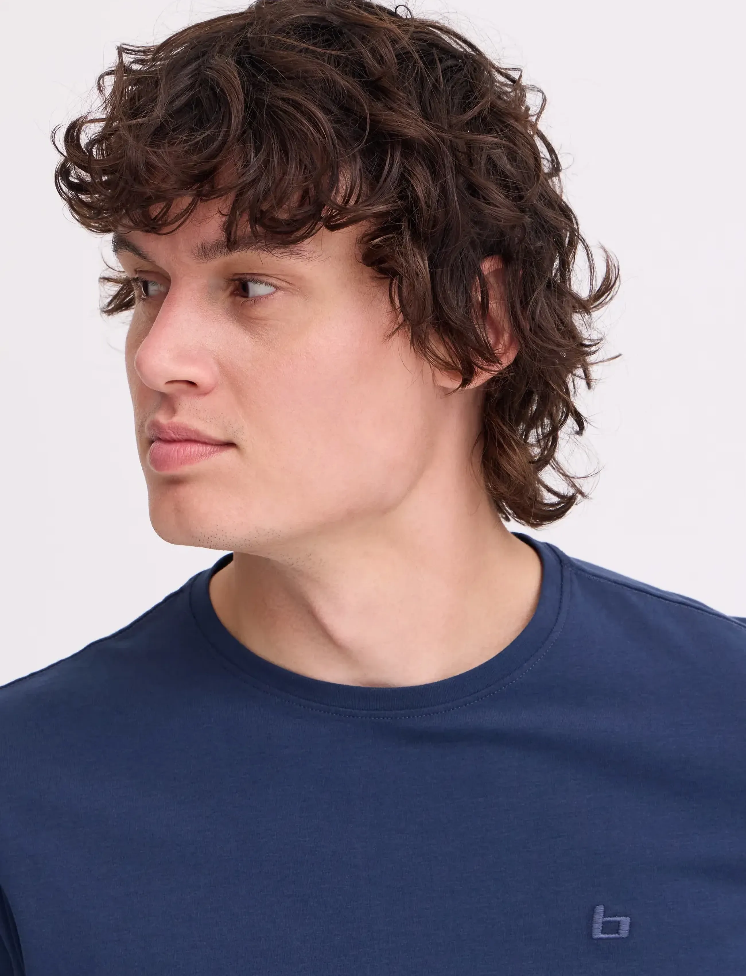 Blend - BHDINTON LOGO TEE CREW - short-sleeved t-shirts - dress blues - 5