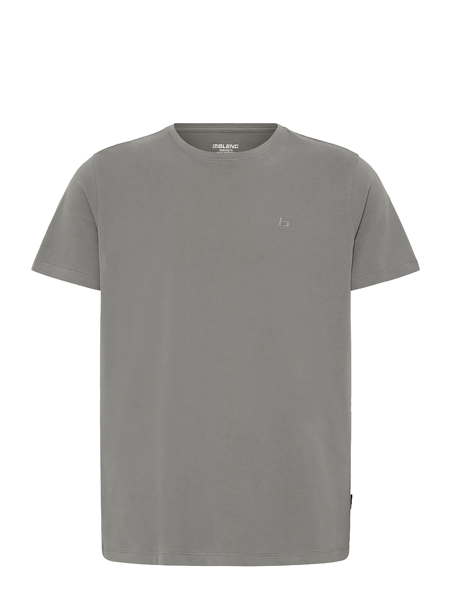 Blend - BHDINTON LOGO TEE CREW - lühikeste varrukatega t-särgid - gray matter - 0