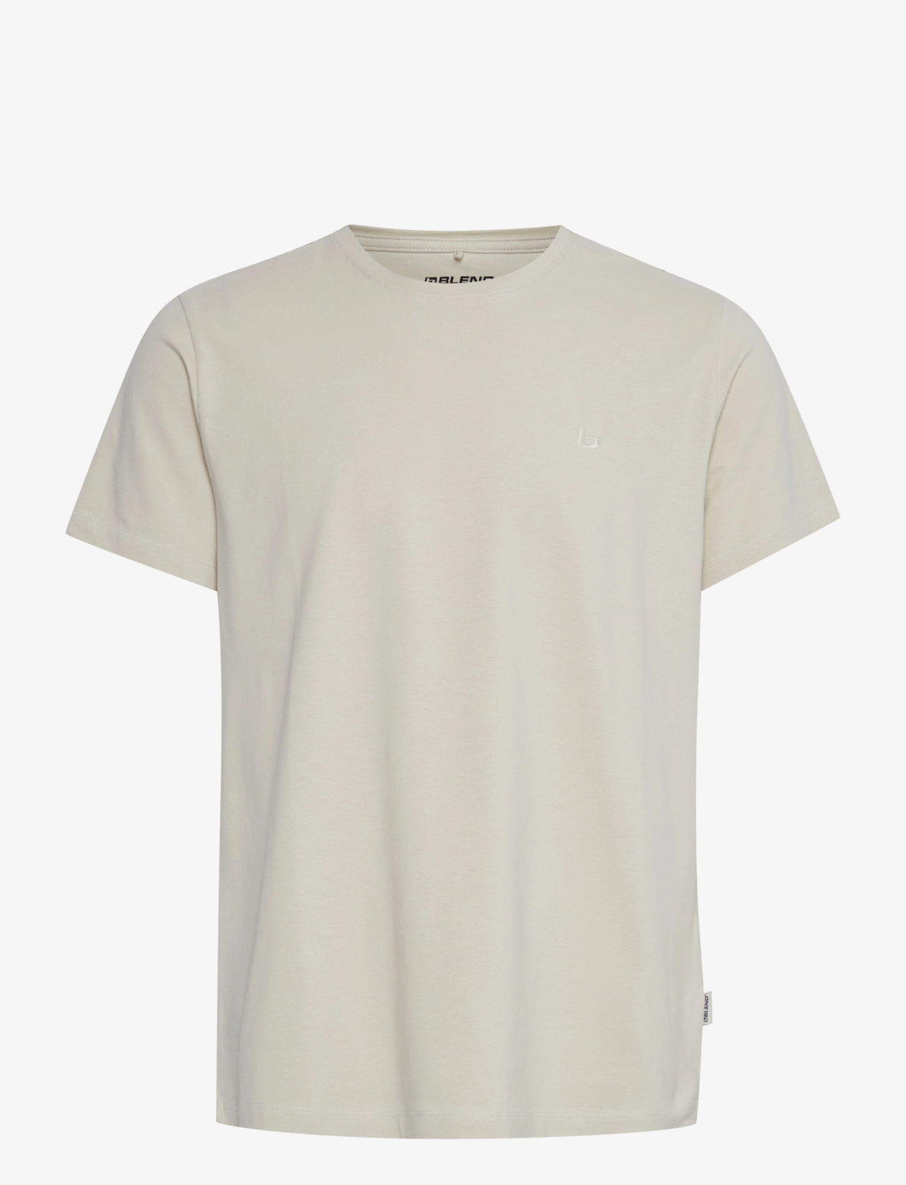 BHDINTON LOGO TEE CREW - OYSTER GRAY