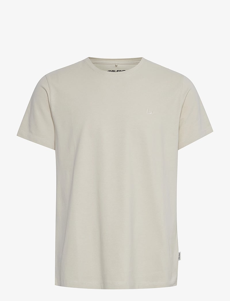 Blend - BHDINTON LOGO TEE CREW - kortärmade t-shirts - oyster gray - 1