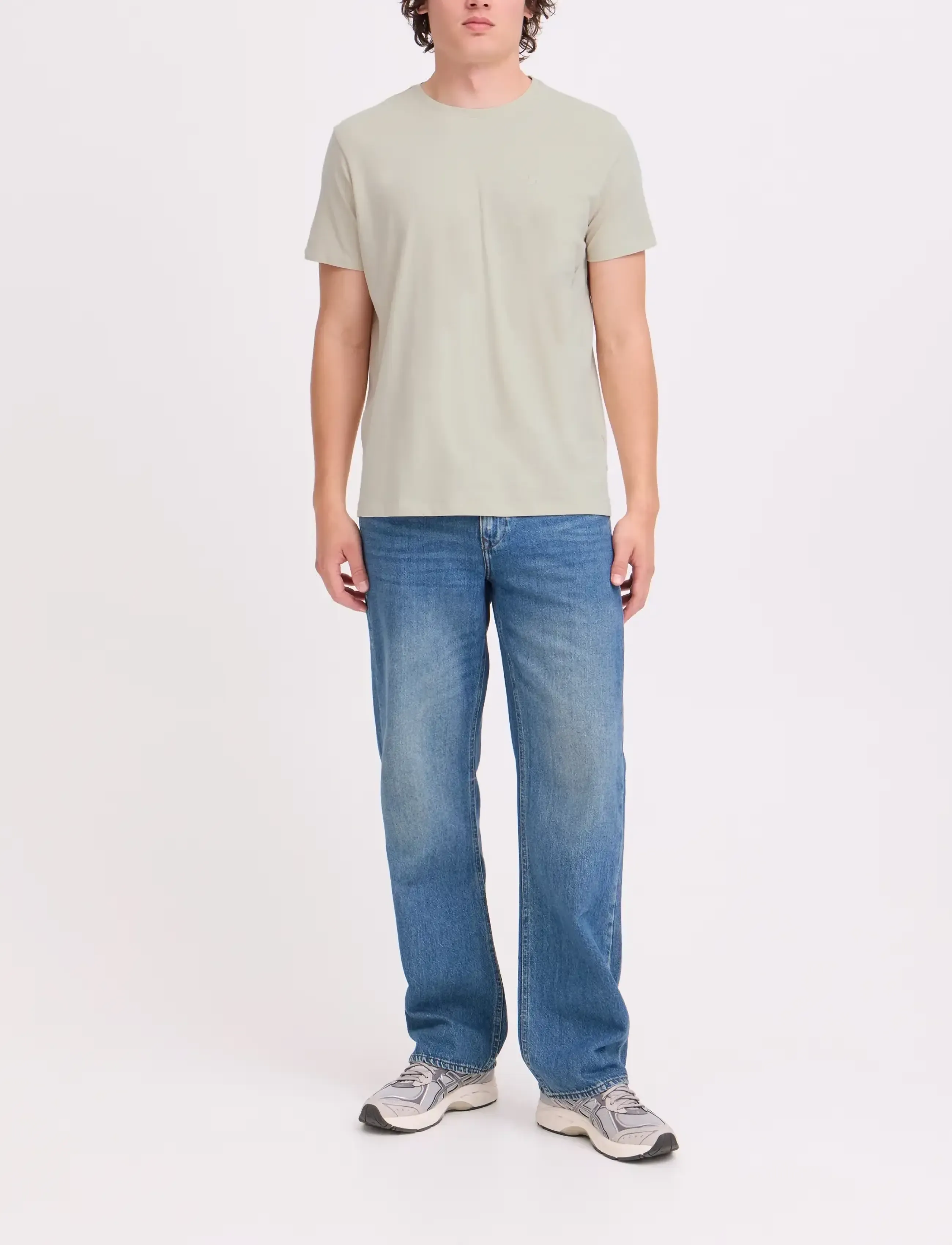 Blend BHDINTON LOGO TEE CREW - Kleidung - OYSTER GRAY / grey