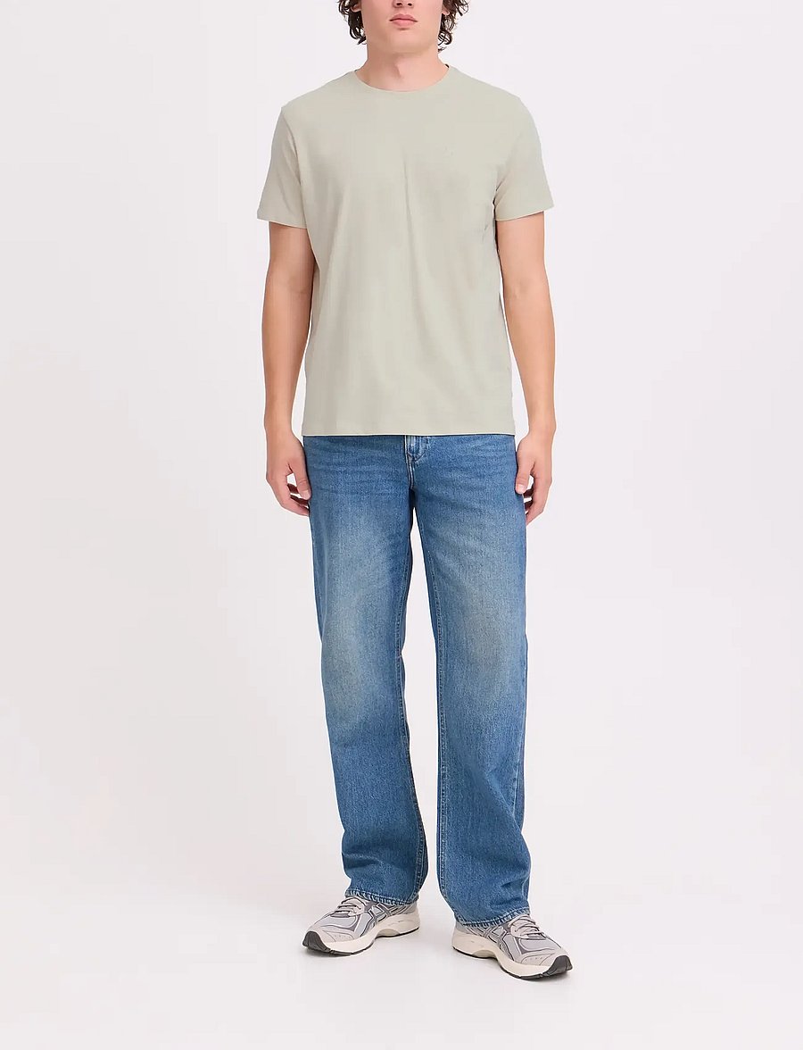 Blend - BHDINTON LOGO TEE CREW - kortärmade t-shirts - oyster gray - 0