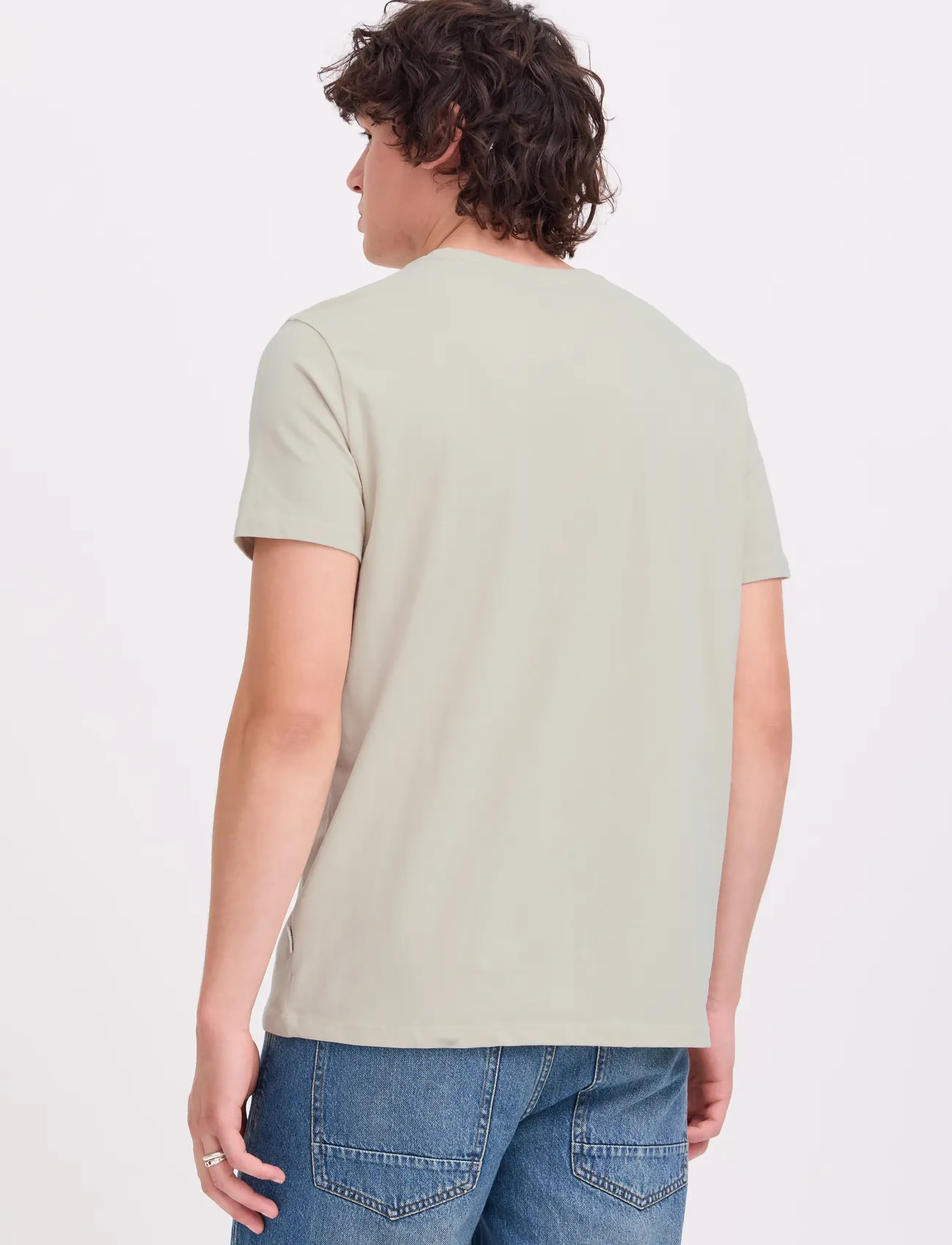 Blend - BHDINTON LOGO TEE CREW - kortärmade t-shirts - oyster gray - 3