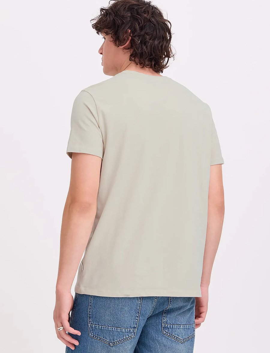 Blend - BHDINTON LOGO TEE CREW - kortärmade t-shirts - oyster gray - 3